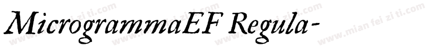 MicrogrammaEF Regula字体转换